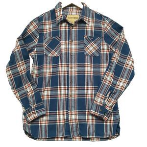 Outdoor Casuals Boys Sz XXL Blue/Pink Plaid Button Up Flannel Long Sleeve
